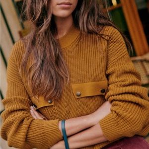 COPY - Sezane Caleb Sweater - Gold Size S (New Without Tag)
